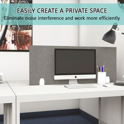 Mahmayi 100x40 Acoustic Desk Privacy Divider Panel - Noise Reducing Partition for Workstations, Libraries and Offices - Grey - Image 4
