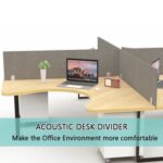 Mahmayi 160x40 Acoustic Desk Privacy Divider Panel - Noise Reducing Partition for Workstations, Libraries and Offices - Grey