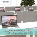 Mahmayi 160x40 Acoustic Desk Privacy Divider Panel - Noise Reducing Partition for Workstations, Libraries and Offices - Grey