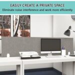 Mahmayi 160x40 Acoustic Desk Privacy Divider Panel - Noise Reducing Partition for Workstations, Libraries and Offices - Grey