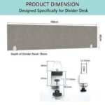 Mahmayi 160x40 Acoustic Desk Privacy Divider Panel - Noise Reducing Partition for Workstations, Libraries and Offices - Grey
