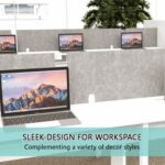 Mahmayi 200x40 Acoustic Desk Privacy Divider Panel - Noise Reducing Partition for Workstations, Libraries and Offices - Grey
