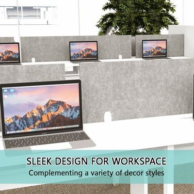 Mahmayi 180x40 Acoustic Desk Privacy Divider Panel - Noise Reducing Partition for Workstations, Libraries and Offices - Grey - Image 3