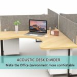 Mahmayi 140x40 Acoustic Desk Privacy Divider Panel - Noise Reducing Partition for Workstations, Libraries and Offices - Grey