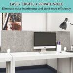 Mahmayi 140x40 Acoustic Desk Privacy Divider Panel - Noise Reducing Partition for Workstations, Libraries and Offices - Grey