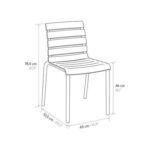 Outdoor Stackable Plastic Chair - Black, UV - Resistant for Patio, Garden & Backyard(One Piece)