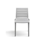 Modern Grey Outdoor Stackable Plastic Chair â€“ Weather - Resistant for Patio, Garden & Backyard Use(One Piece)