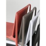 Thickened White Plastic Woven Backrest Dining Chair, Simple Nordic Style Home Leisure Chair(One Piece)
