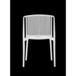 Thickened White Plastic Woven Backrest Dining Chair, Simple Nordic Style Home Leisure Chair(One Piece)