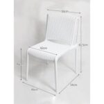 Thickened White Plastic Woven Backrest Dining Chair, Simple Nordic Style Home Leisure Chair(One Piece)