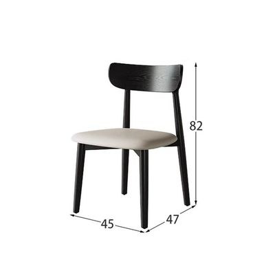 Modern Black Dining Chair with Padded Seat, Ideal for Kitchen and Living Room Decor(One Piece) - Image 4