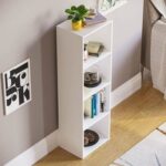Bookcase and accessory Display Unit of wood 4Tier White