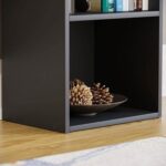 Bookcase and accessory Display Unit of wood 4Tier Black