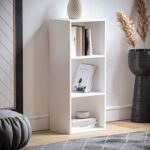 Bookcase and accessory Display Unit of wood 3Tier White