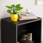 Bookcase and accessory Display Unit of wood 3Tier Black