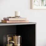 Bookcase and accessory Display Unit of wood 3Tier Black Big