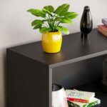 Bookcase and accessory Display Unit of wood 3Tier Black Big