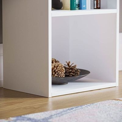 Bookcase and accessory Display Unit of wood 3Tier White - Image 4