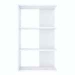 Wood Bookcase with 4 Bookshelf for Living Room and Bedroom and Office-110cm -White