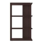 Wood Bookcase with 4 Bookshelf for Living Room and Bedroom and Office-110cm -Black