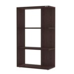 Wood Bookcase with 4 Bookshelf for Living Room and Bedroom and Office-110cm -brown