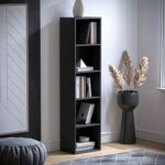 Bookcase and accessory Display Unit of wood 5Tier Black