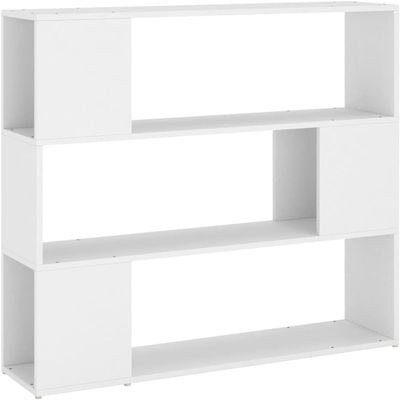 Puraday White Bookcase/Divider 100 x 24 x 94 cm Wall Shelf Modern Room Divider Elegant and Classic Design - Image 3