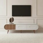Discovery Tv Unit Cream Walnut 200cm