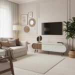 Discovery Tv Unit Cream Walnut 200cm