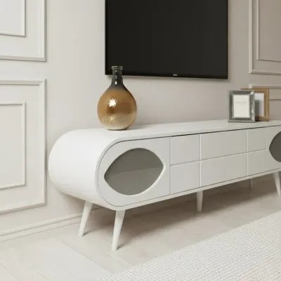 Trench Tv unit Cream 200cm - Image 4