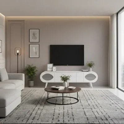 Trench Tv unit Cream 200cm - Image 5