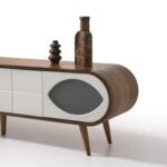 Trench Tv unit Walnut Cream 200cm