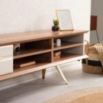Tribe Wooden Tv Unit Cream 200cm