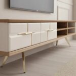 Tribe Wooden Tv Unit Cream 200cm