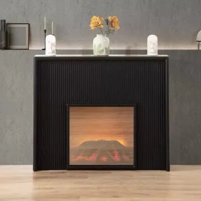 Baker Fireplace Display Console Black