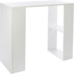 Compact Study and Work Desk with Storage Shelves-Sleek and Functional Design White