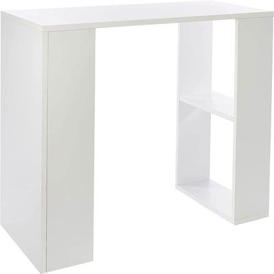 Compact Study and Work Desk with Storage Shelves-Sleek and Functional Design White - Image 5