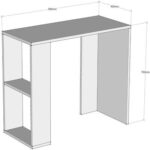 Compact Study and Work Desk with Storage Shelves-Sleek and Functional Design White
