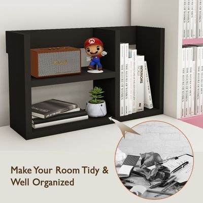 Mahmayi Modern Office Bookcase, Open Design for Easy Access, Stylish and Functional Storage Solution Bookshelf for Home and Office, Perfect for Organizing Books Decor - Black - Image 3