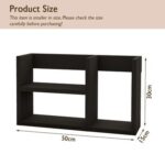 Mahmayi Modern Office Bookcase, Open Design for Easy Access, Stylish and Functional Storage Solution Bookshelf for Home and Office, Perfect for Organizing Books Decor - Black