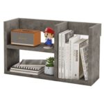 Mahmayi Modern Office Bookcase, Open Design for Easy Access, Stylish and Functional Storage Solution Bookshelf for Home and Office, Perfect for Organizing Books Decor - Light Concrete