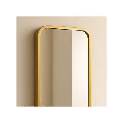 Full Length Mirror 165x55cm – Arched Aluminium Alloy Dressing Mirror with Stand, Wall Mounted or Free Standing, Large Bedroom Living Room Locker Room Mirror Luxury Gold - Image 4