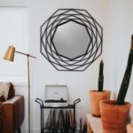 Black Round Wall Mirror - Wall Mirrors Circular, 86x86 cm Circle Modern Oversize Metal Frame Wall Mounted Clear Mirrors Decor for Farmhouse,Vanity, Bathroom, Living Room, Bedroom, Entryway