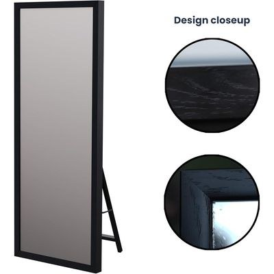Full Length Mirror 143x43cm – Large Black Floor Mirror, Standing or Wall-Mounted Dressing Mirror, Leaning Bedroom Mirror for Full Body Outfit & Makeup - Image 3