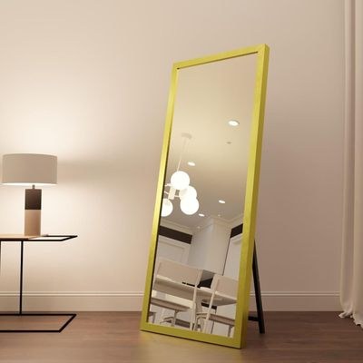 Mirror Full Length 153x53cm – Gold Frame Floor Mirror, Standing, Wall-Mounted or Leaning – Large Rectangle Bedroom Mirror, Dressing Mirror for Home Decor