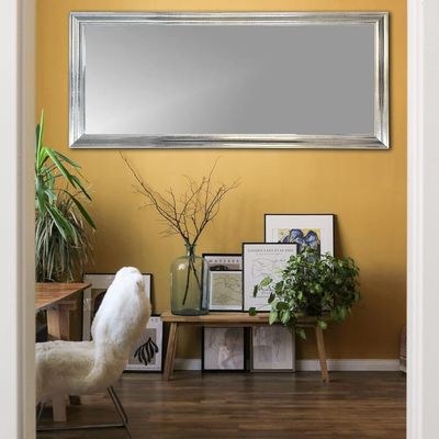 Full Length Mirror 174 × 74 cm – Large Rectangle Wall Mounted or Leaning Floor Dressing Mirror with Silver PVC Frame, Full Body Mirror for Bedroom, Hallway, Closet & Living Room - Image 3
