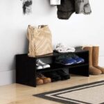 Entryway Shoe Storage Bench with Cushion | Hallway Organizer & Hidden Lift-Top Storage Black 60 cm
