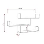 3-Piece Wall Mounted Floating Shelves - White