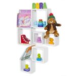 Floating Square Cube Wall Shelves – White 20×20+30×30+40×40 cm for Home Décor