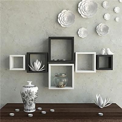Floating Square Cube Wall Shelves – Multicolor 20×20+30×30+40×40 cm for Home Decor - Image 2